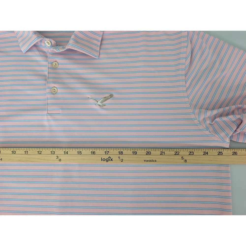 Peter Millar Summer‎ Comfort Polo Shirts Mens XL Lot of 2 Stripe Blue Pink Golf - Picture 5 of 9